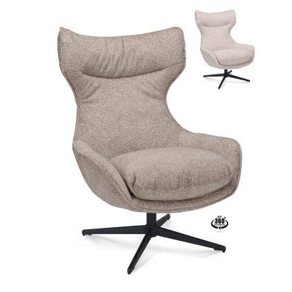 Ontario Draaifauteuil Leo Mocca 32%20 %20Hoofdfoto