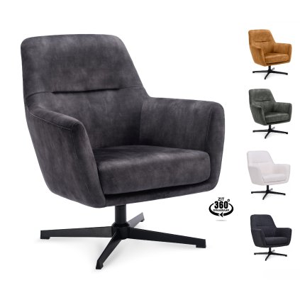 Edge Draaifauteuil Adore Anthracite 67%20 %20Hoofdfoto