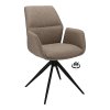 Židle s područkami Wayne Stof Glory Beige 05 Leg Black 360° Return-system (Color Beige 05)