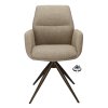 Židle s područkami Wayne Stof Glory Beige 05 Leg Black 360° Return-system (Color Beige 05)