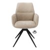 Židle s područkami Wayne Stof Glory Beige 05 Leg Black 360° Return-system (Color Beige 05)