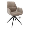Židle s područkami Wayne Stof Glory Beige 05 Leg Bronze 360° Return-system (Color Beige 05)