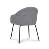 Židle s područkami Beau Stof Oasis Grey 65 Leg Black (Color Grey 65)