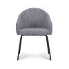 Židle s područkami Beau Stof Oasis Grey 65 Leg Black (Color Grey 65)