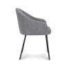 Židle s područkami Beau Stof Oasis Grey 65 Leg Black (Color Grey 65)