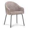 Židle s područkami Beau Stof Oasis Grey 65 Leg Black (Color Grey 65)