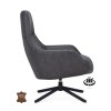 Křeslo Vancouver Microleder Bull Liver 10 Poot Zwart 360° Draaibaar (Color Liver 10)